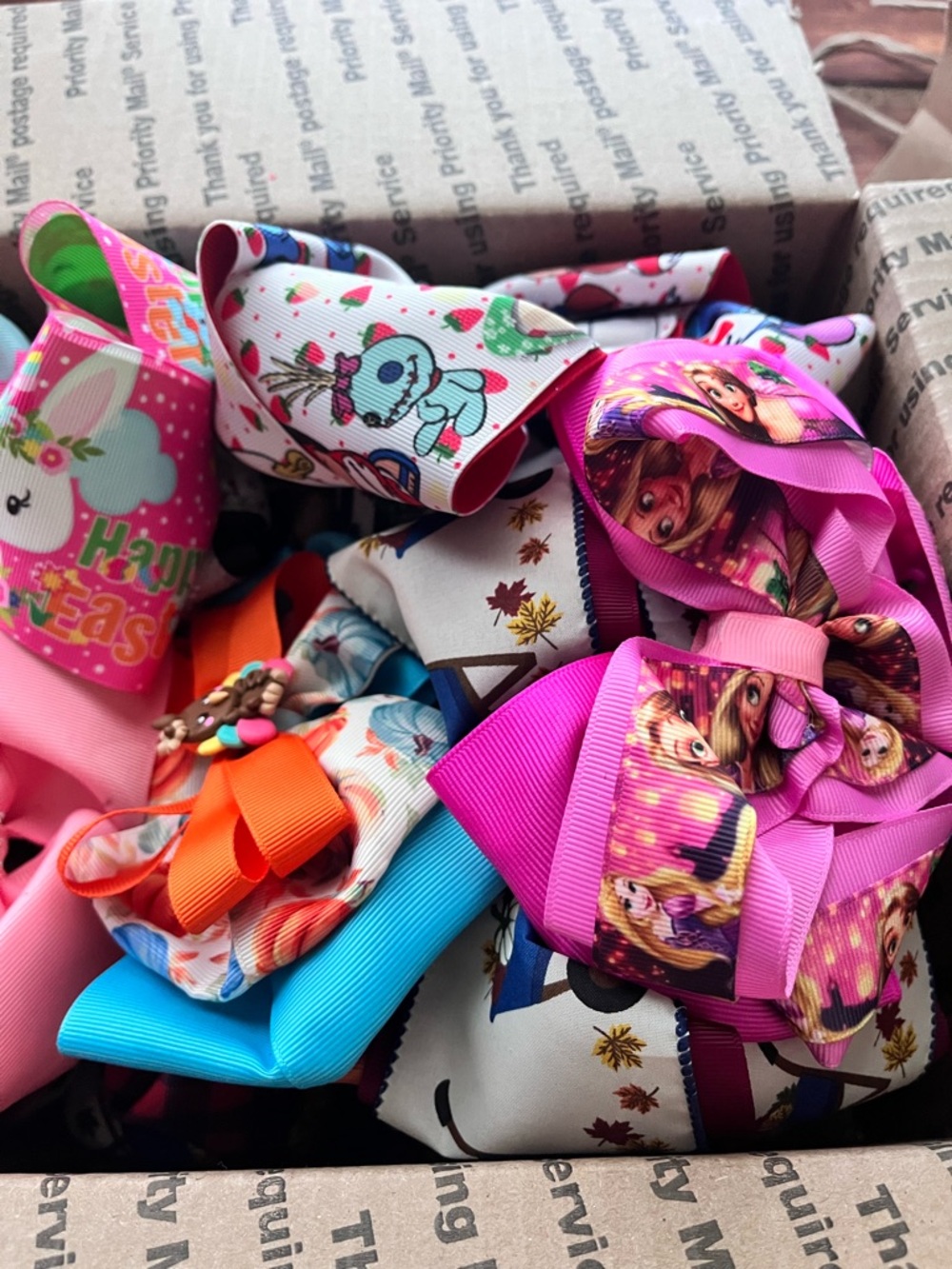 Kids Hair Bows Pack - Bright Pink, Hot Pink, Turquoise, Orange